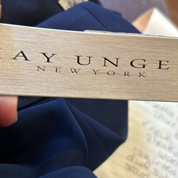 NWT Kay Unger Navy blue Jumpsuit size 4 - Picture 8 of 10